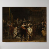De Nachtwacht Rembrandt Barok Meesterwerk Poster (Voorkant)