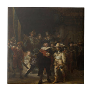 De Nachtwacht Rembrandt Barok Meesterwerk Tegeltje