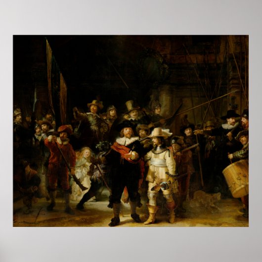 De Nachtwacht, Rembrandt Poster (Voorkant)