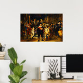 De Nachtwacht van Rembrandt Poster (Thuiskantoor)