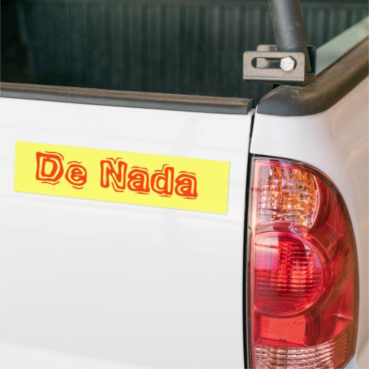 De Nada Bumpersticker (Op Truck)