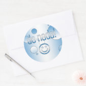 De Nada! Guatemala Vlagkleuren Pop Art Ronde Sticker (Envelop)