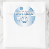 De Nada! Guatemala Vlagkleuren Pop Art Ronde Sticker (Tas)