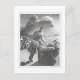 De naderende storm (1940) beroemde print van Grant Briefkaart