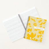 De nadruk van het citaat op het goede floral Notit Notitieboek (Binnen)