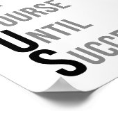 De nadruk volgt één cursus tot Succes Poster (Hoek)
