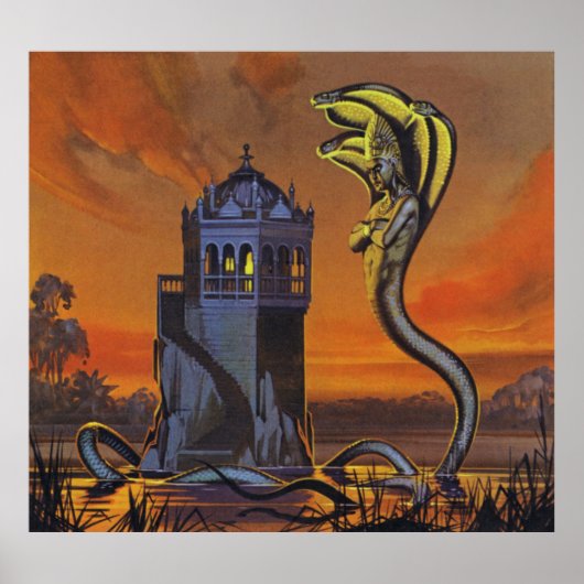 De Naga-King (kleurenlitho) Poster (Voorkant)