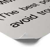 De nagel die eruit kleeft, wordt ingehamerd poster (Hoek)