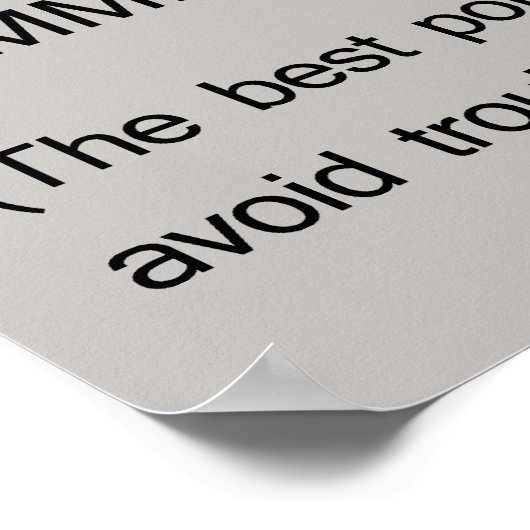 De nagel die eruit kleeft, wordt ingehamerd poster (Hoek)