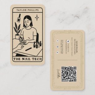De Nagel Tech Mystieke Tarot Sociale Media QR Visitekaartje