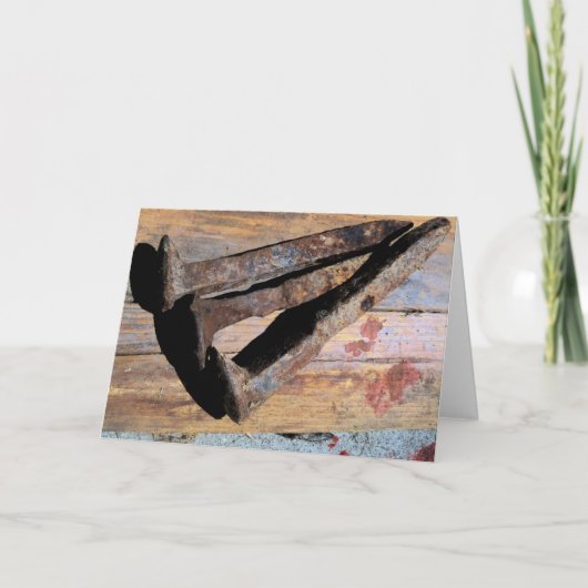 De nagels van het gekruisigde Christus Wenskaart Kaart (Voorkant)