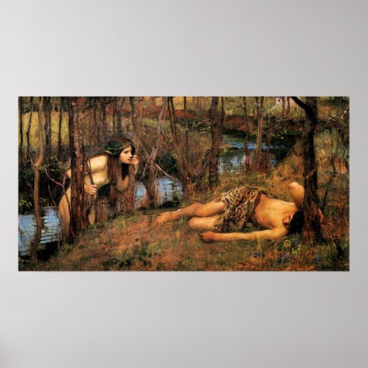 De Naiad door John William Waterhouse Poster (Voorkant)