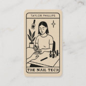De Nail Tech Mystieke Tarot Social Media QR Visitekaartje (Voorkant)