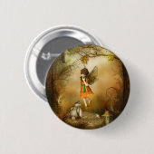 De najaarsavond ronde button 5,7 cm (Voorkant /achterkant)