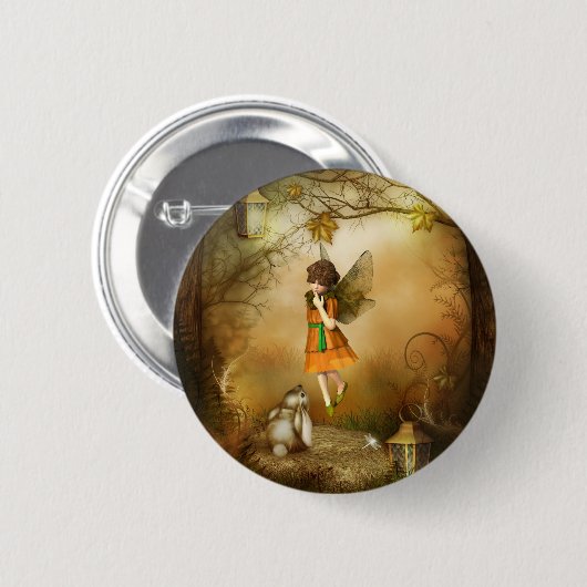 De najaarsavond ronde button 5,7 cm (Voorkant /achterkant)