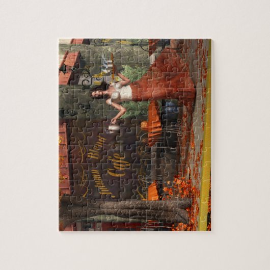 De najaarscafe Roast Legpuzzel (Verticaal)