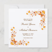 De najaarslaag sparen de DatumKaart van het huweli Save The Date (Voorkant)