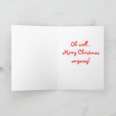 De nalatige Kerstkaart van de Tekkel Feestdagen Kaart (Binnen)