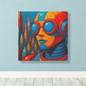 De namaakman-2 canvas afdruk (Insitu (Houten vloer))