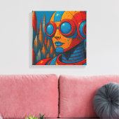De namaakman-2 canvas afdruk (Insitu (Woonkamer))