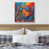 De namaakman-2 canvas afdruk (Insitu (Slaapkamer))