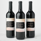 De Namen en de Datum van de Woensdag van de peach Wijn Etiket (Flessen)