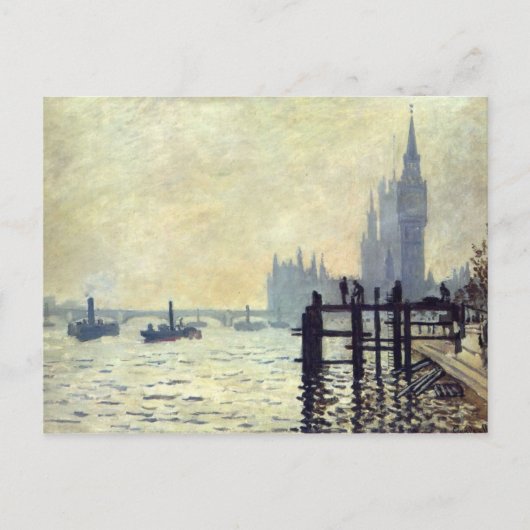 De namen onder Westminster - Claude Monet Briefkaart (Voorkant)
