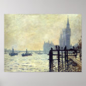 De namen onder Westminster - Claude Monet Poster (Voorkant)
