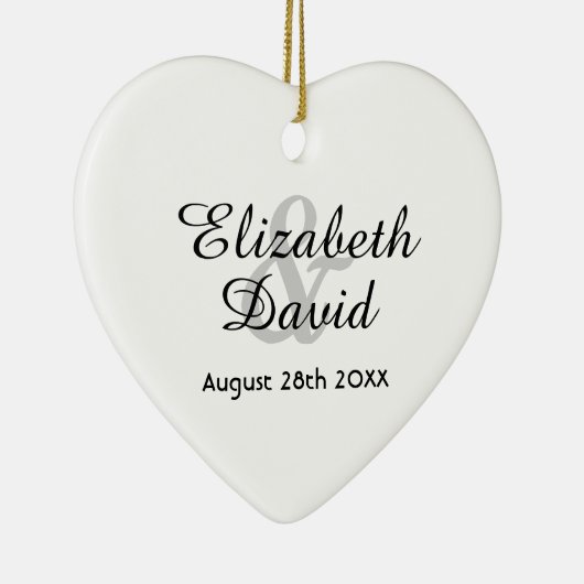De namen van de bruiloft zijn wit keramisch ornament (Rechts)