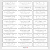 De Namen van de Gast van het huwelijk Adres Eenvou Sticker (Vel)