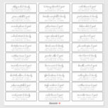 De Namen van de Gast van het huwelijk & Adres Mode Sticker<br><div class="desc">Bestaat uit eenvoudige sans serif en playful manuscripttypografie. Deze elementen zijn eenvoudig,  elegant en modern. Dit heeft 30 kleinere stickers in een vel. Dit is ontworpen door White Paper Birch Co. exclusief voor Zazzle. Hier te vinden op: http://www.zazzle.com/store/whitepaperbirch</div>