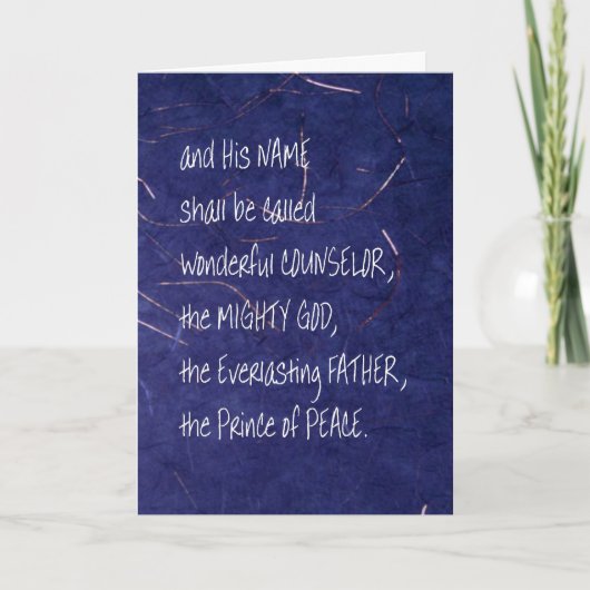 De namen van de Messias Kerstmis Feestdagen Kaart (Voorkant)