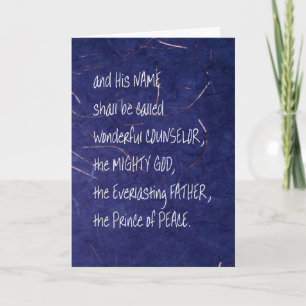 De namen van de Messias Kerstmis Feestdagen Kaart