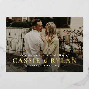 De namen van de vette namen eenvoudig één foto spa folie uitnodiging