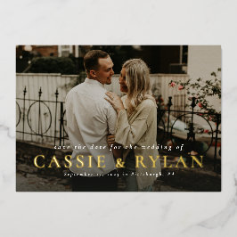 De namen van de vette namen eenvoudig één foto spa folie uitnodiging