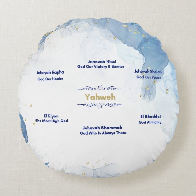 De namen van God rond kussen (Voorkant)