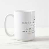 De namen van God Typografie Christelijk Koffiemok (Links)