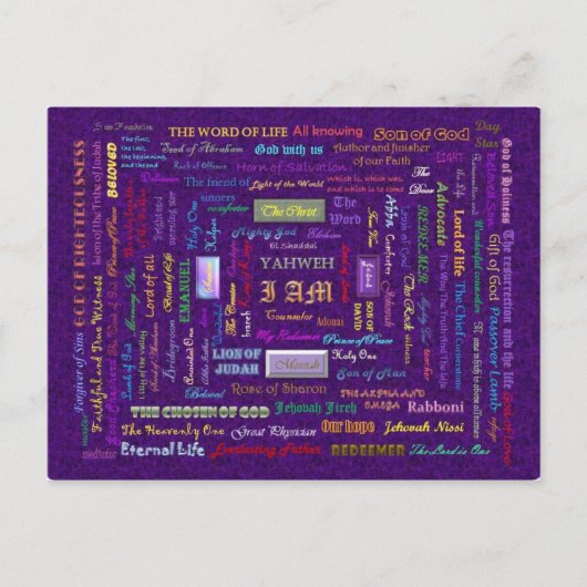 De namen van Gods briefkaart (Voorkant)