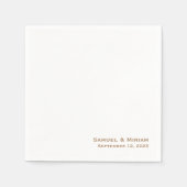 De namen van het echtpaar 50ste huwelijksfeest servet (Voorkant)