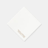 De namen van het echtpaar 50ste huwelijksfeest servet (Hoek)