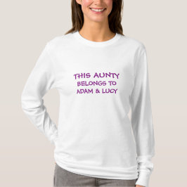 De namen van het kind op Aunty's aanpassen T-shirt
