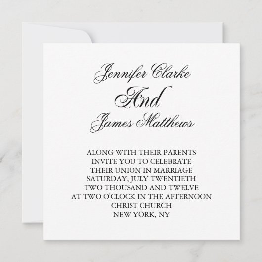 De Namen van het Monogram M van de Uitnodiging van (Achterkant)