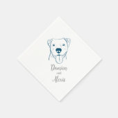 De namen van het paar Pitbull Wedding Napkins Servet (Hoek)
