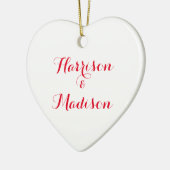 De namen van het rode witte paar van het het manus keramisch ornament (Links)