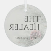 "De namen van Jesus" Glass Ornament - De Healer (Achterkant)