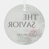 "De namen van Jesus" Glass Ornament - De Verlosser (Achterkant)