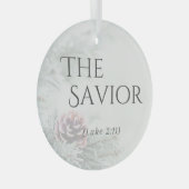 "De namen van Jesus" Glass Ornament - De Verlosser (Voorkant Rechts)