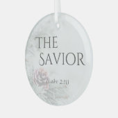 "De namen van Jesus" Glass Ornament - De Verlosser (Voorkant links)