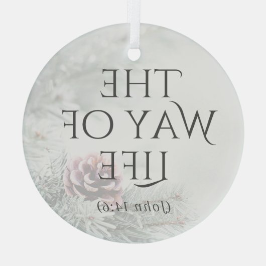 "De namen van Jesus" Glass Ornament - De weg (Achterkant)