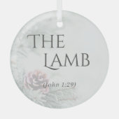 "De namen van Jesus" Glass Ornament - Het Lam (Voorkant)